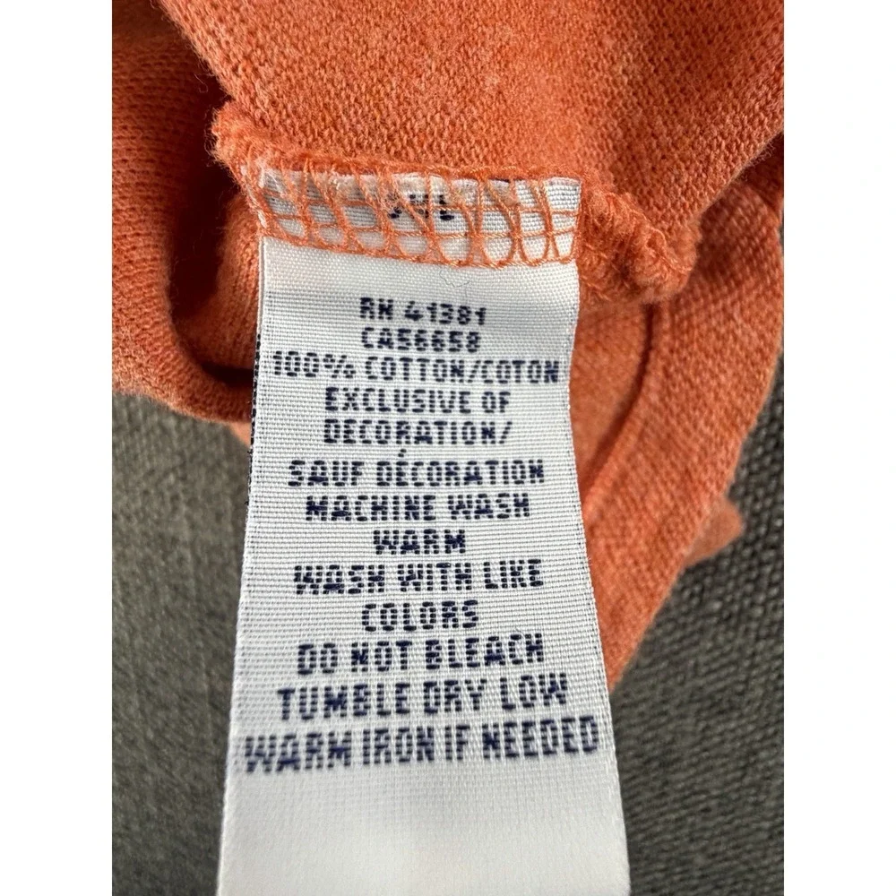 Polo Ralph Lauren Polo Shirt Men's XL Orange Classic Fit Short Sleeve Cotton